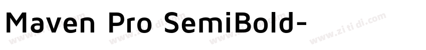Maven Pro SemiBold字体转换